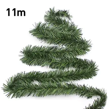 Vianočné Umelý Veniec 5,5 m Zelená Falošné Rastliny Borovice Pobočiek Vianočný Večierok Vianočný Strom Decor Borovica Listy Ozdoby Deti Darček
