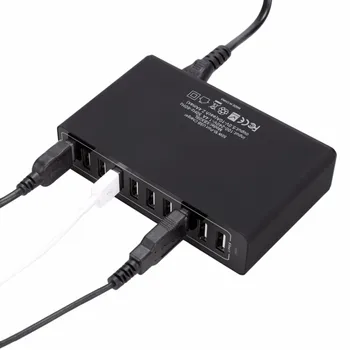 10A 50W 10 Port USB Power Plnenie Hub PowerPort Multi-Port USB Nabíjačka EÚ a USA, UK, Štandardná Multi Smart Chrániť VoltageBoost