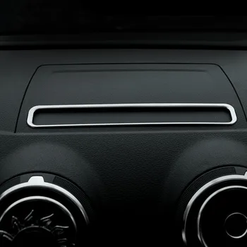 Auto Styling Navigačný Panel Rám Dekorácie Čalúnenie Pás Pre Audi A3 8V 2013-19 Interiérové Doplnky z Nerezovej Ocele, Nálepky