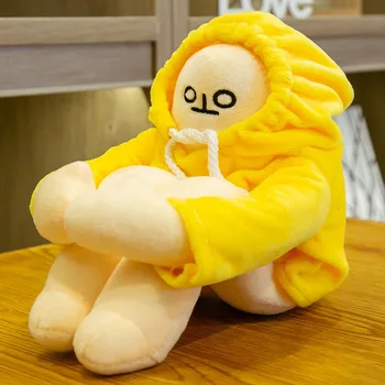 18-65 cm WOONGJANG Bábiky, Plyšové Banán Muž Hračka Žltá Kórea Populárne Upokojiť Bábiky Narodeninám Darčeky pre Deti Baby Banán Muž