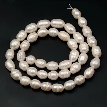 6-7mm Prírodná Biela Sladkovodné Perly Korálky Pre DIY Dekorácie Náhrdelník Bracelat Šperky, Takže Voľné Dištančné Korálikov, Darčekové Veľkoobchod