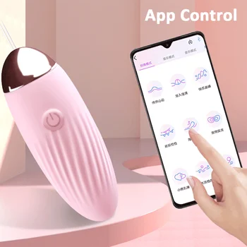 10Frequency Vibrátor G-spot Masáž Silikónové Bezdrôtové APLIKÁCIE, Diaľkové Ovládanie Bluetooth Pripojenie Láska Vajcia Vibrátor Sexuálne Hračky pre Ženy