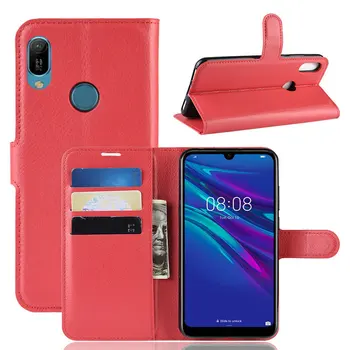 Flip Kožené puzdro na Huawei Y6 2019 Y6 Prime 2019 Y6 Pro 2019 pre Huawei Honor 8A Pro Hrať 8A Kryt Telefónu Peňaženky prípade