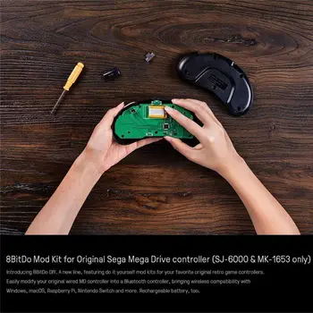 8BitDo Mod Bluetooth Súprava dielov pre Sega Mega Drive Radičom DIY MD Radič Gamepad NS konzoly Príslušenstvo