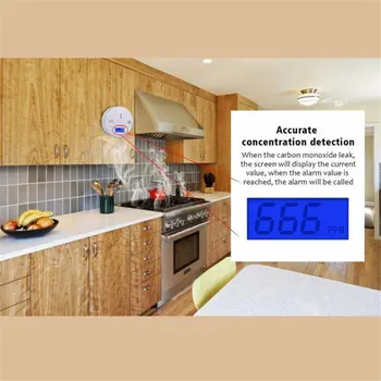 LCD Detektor Oxidu Uhoľnatého Alarm CO Plynu Varovanie Senzor, Alarm Monitor Tester Home Security Oxidu Uhoľnatého Inteligentný Senzor