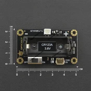 DFRobot CR123A Li-ion akumulátor, Držiak na mikro: bit vzdelávacie robot Maqueen s nabíjací obvod a Micro USB rozhranie