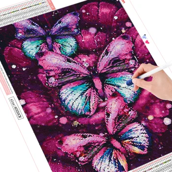 HUACAN 5D Diamond Maľby Zvierat Mozaiky Butterfly Home Dekorácie Predaj Výšivky Samolepky na Stenu Ručné Darček