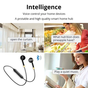 Smart Alexa Slúchadlá Hlas, Diaľkové Ovládanie Domácej Automatizácie Bluetooth, HiFi Stereo Hudby On-Line