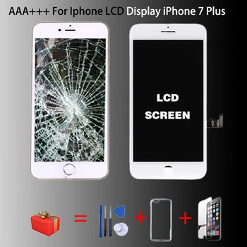 Displej Pre iPhone 7 6 8 6 Plus Dotykový Displej Nahradenie AAA+++LCD Pre 7 4S 5 5 6 6 Č Mŕtvy Pixel+Tvrdené Sklo+Nástroje+TPU