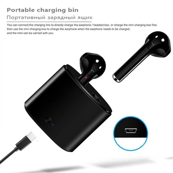 Mini Bezdrôtové Bluetooth Slúchadlá Šport Potlačením Hluku Herné Headset s Nabíjanie Box pre Xiao Samsung Huawei LG Telefón
