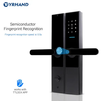 Biometrický snímač Odtlačkov Dverí Zamky Wifi APP Keyless Smart Lock RFID Karty Kód Digitálne Elektronické zámky Dverí Home Safe Mortise Zámok