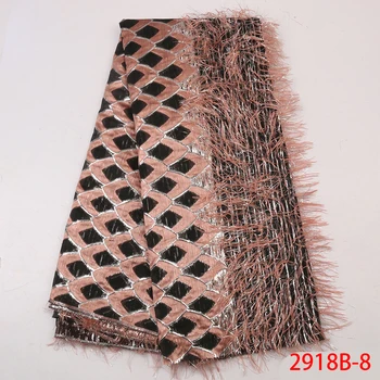 Kvalitné Brocade Čipky Strapec Afriky Čipky Textílie Najnovšie Populárne Nigérijský Brocade, Textílie na Svadby Večerné Šaty APW2918B