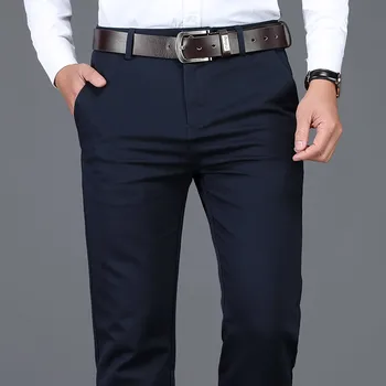 - SHAN-BAO veľkosť 28-42 vysoko kvalitnej bavlny úsek muži bežné nohavice klasické jar značku oblečenia business gentleman slim nohavice