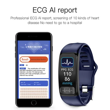 EKG PPG Smart Kapela AI Správa Srdcovej frekvencie, Krvného Tlaku Monitor Smart Náramok Mužov Nepremokavé Predpoveď Počasia Šport Náramky