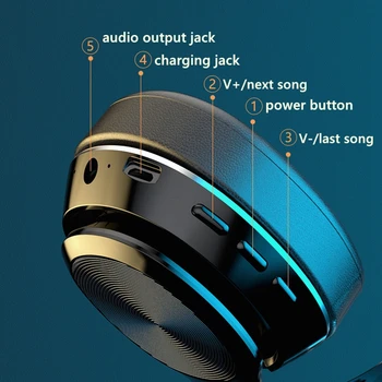 8D 500mAh Bezdrôtový Hráč Slúchadlá S Mikrofónom Skladacia Hluku Zrušiť Stereo Hudby Prilba Bluetooth Telefón Gaming Headset