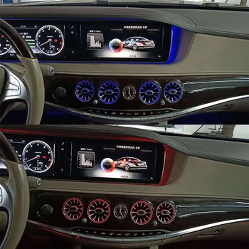 LED Okolitého Svetla Vhodné pre Mercedes-Benz W222 S-Class Ventilačné Turbíny Svetelný Klimatizácia Ventilačné 64 Farba/7 Farba Prieduch