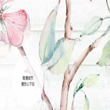 Beibehang Vlastnú tapetu nástenná maľba čerstvé ručne maľované akvarel čerešňového dreva, obilia motýľ kvet, TV joj, 3d tapety