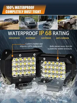 Weketory Quad Riadkov 4 - 44 Inch LED Panel LED Svetelný Panel pre Auto, Traktor, Loď OffRoad terénne 4WD Truck 4x4 SUV ATV Jazdy 12V 24V