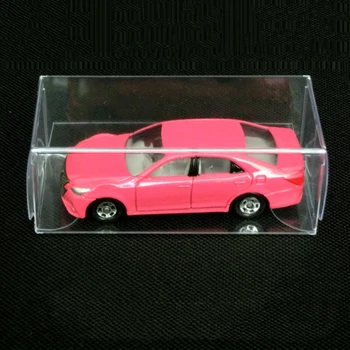 25 Ks Priehľadné PVC Box Model autíčka Kolesá Prachotesný Výstava Box Jasné Darčeka Svadobné Prospech Strany Prípade Dekorácie