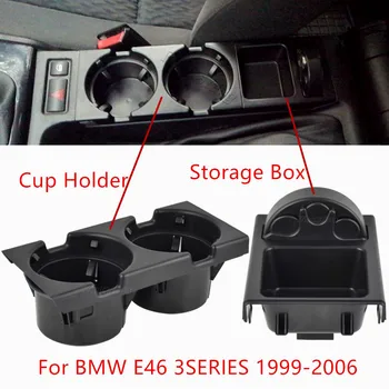 Pre 1999-2006, BMW E46 3 Series Dual Otvor Auto Prednej stredovej Konzoly Skladovanie Zásobník Box na Mince + Pohára Nápoj Držiteľov 51168217957
