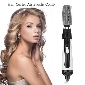 2v1 Elektrický Hair Straightener teplovzdušný sušič na Vlasy Kefou Zameniteľné Vlasy Curler Špirála Vyrovnávaním Vyhrievané Česať Vlasy Starostlivosť 31