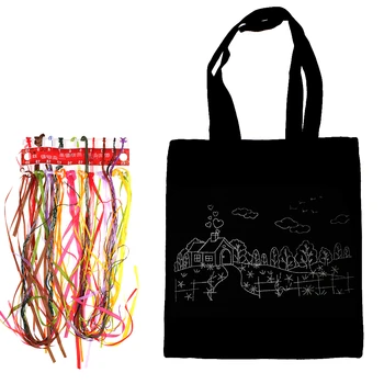 DIY Výšivky Cross Stitch Auta Plátno Tote Bag Kabelka Ručné DIY Vyšívanie