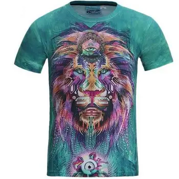 2020 lete nové t-shirt lightning lev mužov lete pánske krátke rukávy t-shirt, shirt nové tričko t-shirt o-shirt bežné