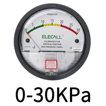 Profesionálne Diferenčný tlakomer micromanometer analógový Manometer Ukazovateľ na vzduchu plynomery -30PA-30KPA EM2000