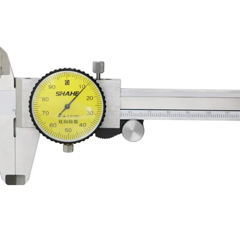 Shahe Nehrdzavejúcej Ocele Shrock-Dôkaz dial vernier strmeň 0.01 mm dial strmeň rozchod 0-200 mm 0.01 mm