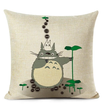 Cartoon Totoro Vytlačené Dekoratívny Vankúš Domova Vankúš Sofa Hodiť Vankúš Domova Bielizeň Vankúš
