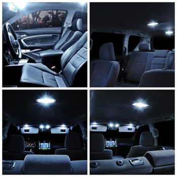 7pcs Biele LED Žiarovky osvetlenie Interiéru Balík Kit Pre Chevy Chevrolet Malibu 2013 Mapa Dome špz Lampa Chevy-B-07