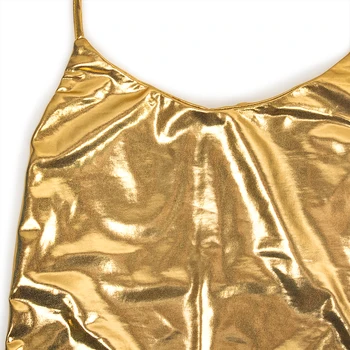 Dámske Sexy plavky s uväzovaním za Šaty Svetlo Zlatej Farby bez Rukávov Bodycon Mini Klub Šaty Dámske Backless Party Šaty
