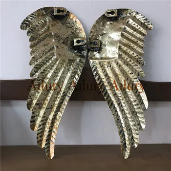 50% off,2ks/set.jedinečný Kovaného železa vyrobené staré anjel zlaté krídla,krídla závesné,nástenné mäkké výzdoba,Vianočné dekorácie