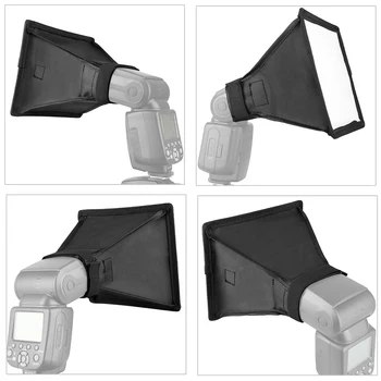 Univerzálny Blesk Difúzor Svetlo Softbox Skladacie Speedlite Priesvitné Mäkké Box s puzdro Pre DSLR Fotoaparát Speedlights
