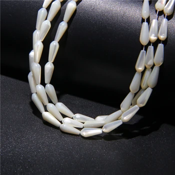 Veľkoobchod Biela Kvapka Vody perleť Shell Perly Módne Ženy Šperky Voľné Shell Perly pre Šperky, Takže DIY Korálky 15
