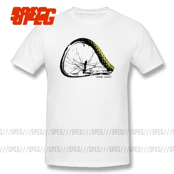 Netočili Kolesá Ohnuté Kolesa MTB jazda na Horských Bicykloch Funny T-Shirt Kolo Golier Topy Muži Bavlna Tričko Úžasné Krátky Rukáv