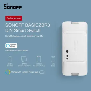 SONOFF BASICZBR3 Zigbee Switch Modul DIY Smart Switch Bezdrôtové Spínače Vocie Ovládanie Kompatibilné S Alexa SmartThings Hub