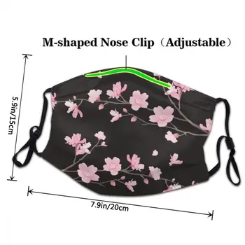 Japonský Cherry Blossom Non-Jednorazové Unisex Dospelých Úst Masku Na Tvár Fashion Anti Haze Prachu Ochrana Respirátor Úst Utlmiť