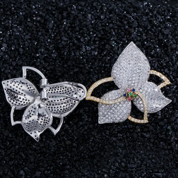 BeaQueen Krásne Veľké List Kvet Multicolor Kubický Zirkón Crystal Spevnené Ženy, Svadobné Náušnice Luxusné Šperky V Uchu E215