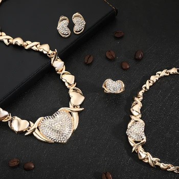 Ženy Dubaj Šperky Sady Luxusné Svadobné Nigérijský Svadobné Afriky Korálky Šperky Set Kostým Nový Dizajn