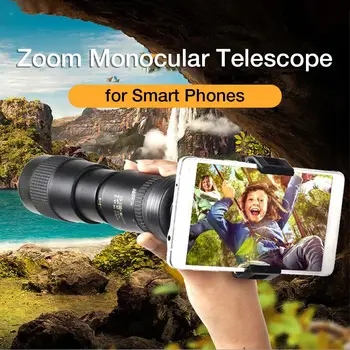 4K 10-300X40mm Super Zoom Teleobjektív Monokulárne Ďalekohľad Prenosné na Pláži Cestovanie, Camping Podporuje Smartphone fotiť