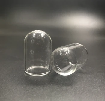 10pcs/veľa 30x20mm DIY trubice bell tvar top s jedným otvorom sklenené gule pohárov medailón prívesok sklenená fľaša fľaša prívesok svadobná výzdoba