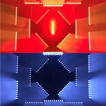 IMRELAX Pixel Bar Svetlo Plné Farby Pozadia 12*3W Teplá Biela LED s 72pcs RGB 3in1 SMD LED Pixel Bar DJ Stage Disco Svetlo
