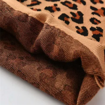 1-6Y Deti Sveter Oblečenie s Dlhým Rukávom Leopard Tlač Módne Dlhý Rukáv Knitwear pre Deti Baby Chlapci, Dievčatá