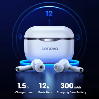 Lenovo LP1 TWS Slúchadlá Bluetooth 5.0 Bezdrôtový Headset Nepremokavé Športové Slúchadlá potlačenie Šumu Mikrofónu Dual Stereo HIFI Basy Dotyk