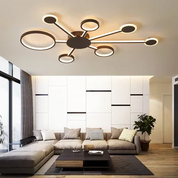 NEO Gleam Nový Dizajn Moderný Led Stropné Svietidlá Pre Obývacej Izby, Spálne, študovňa Domov Káva Farba Hotové Stropné Lampy