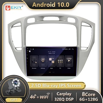 EKIY Blu-ray IPS DSP 2 din Android 10 Pre Toyota Highlander 2001-2007 autorádia Multimediálne Video Prehrávač, GPS Navigáciu Stereo BT