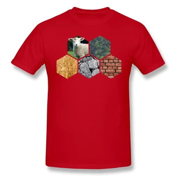 Settlers of Catan Tričko Červené T-Shirt Osadníkov Zdrojov Nálepky Muži Móda Krátky Rukáv