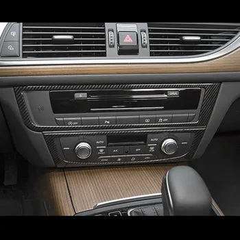 Auto Konzoly Navigačný Panel Vzduchu Kryt Výbava Karbónová Nálepka Prevodovky, Lišty Pre Audi A6, A7 A7 2012-2018 Interiérové Doplnky