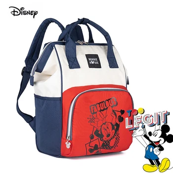 Disney Mickey Minnie Plienka Taška Batoh USB Veľkú Kapacitu Múmiový Plienka Taška na Zips Matka Materskej Nappy Taška na Kočík Baby Vak